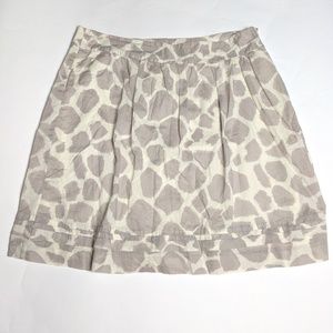 Ann Taylor Loft Gray Animal Print Summer Skirt